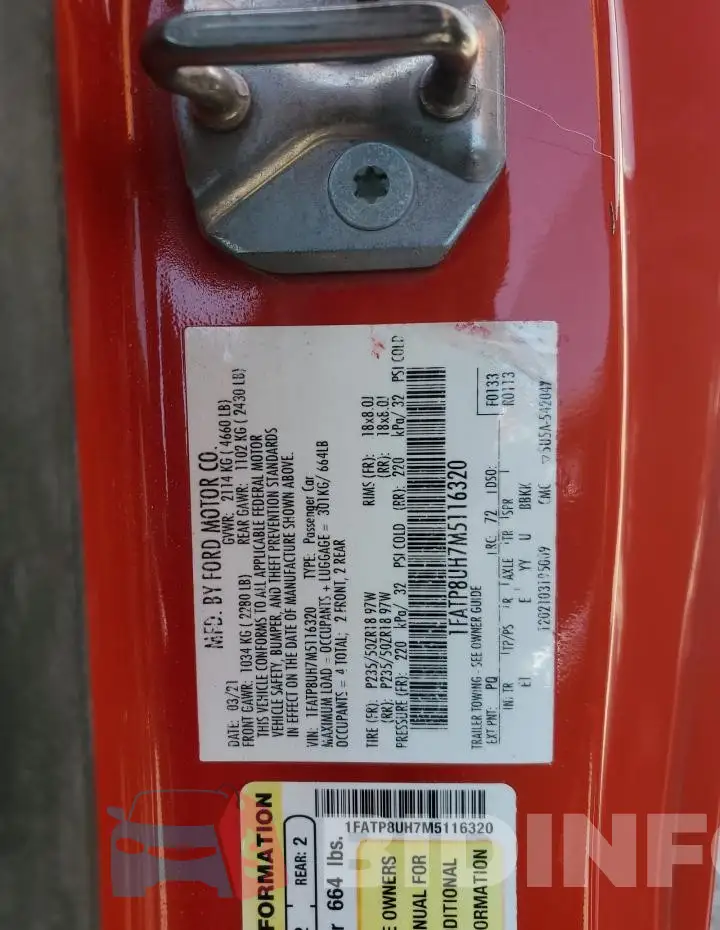 1FATP8UH7M5116320 Photo# 13