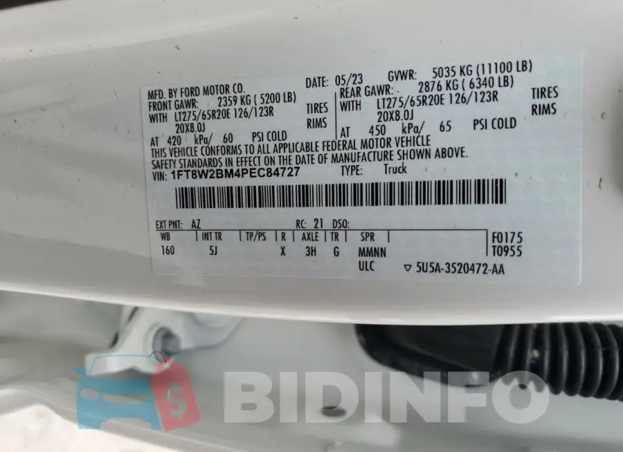 1FT8W2BM4PEC84727 Photo# 12