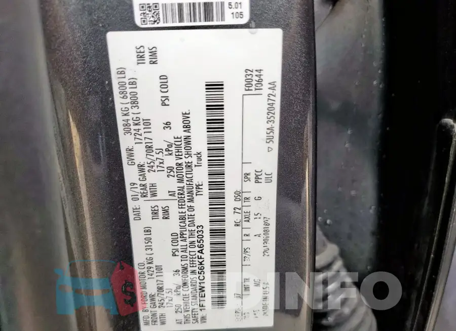1FTEW1C56KFA65033 Photo# 12