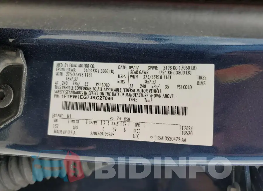 1FTFW1EG7JKC27096 Photo# 12