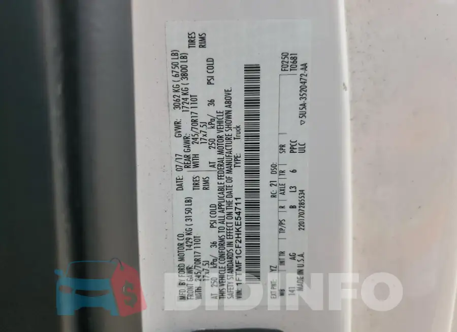 1FTMF1CF2HKE54711 Photo# 12