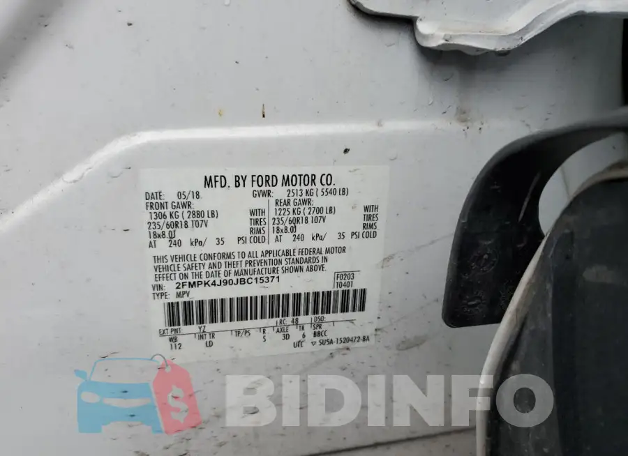 2FMPK4J90JBC15371 Photo# 13