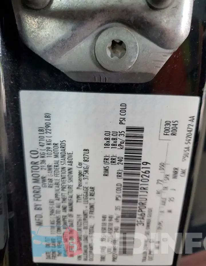 3FA6P0RU1JR102619 Photo# 12