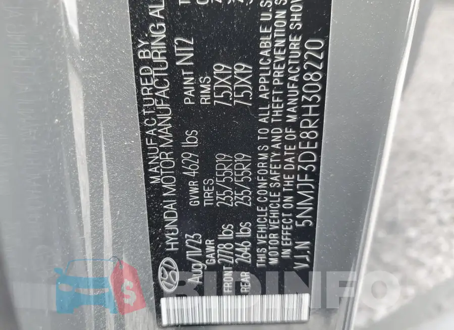 5NMJF3DE8RH308220 Photo# 14