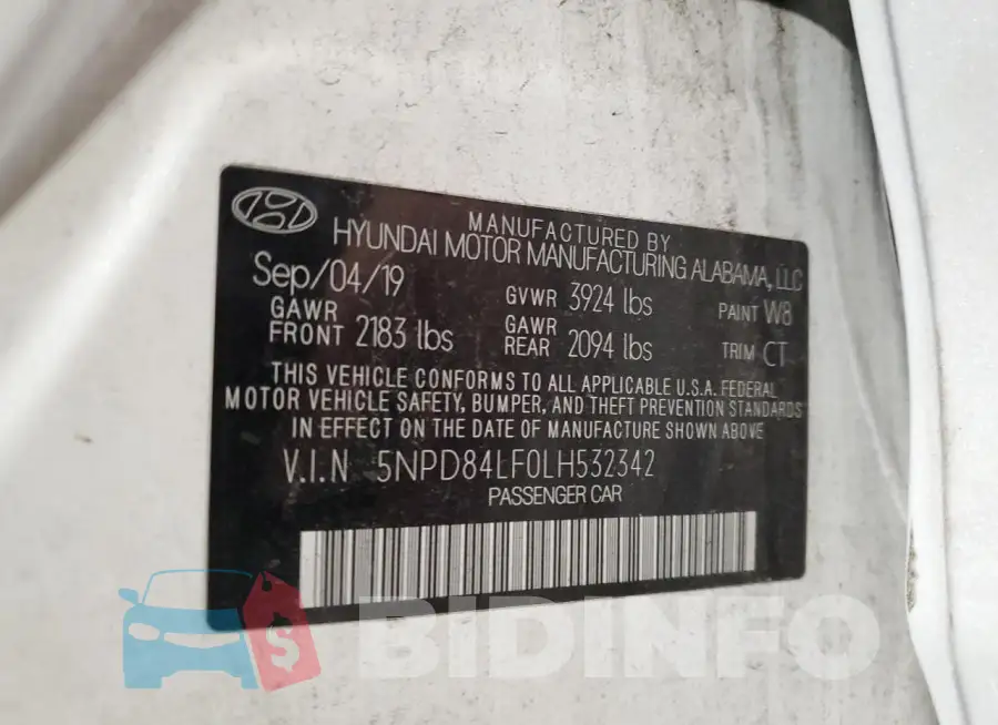 5NPD84LF0LH532342 Photo# 12