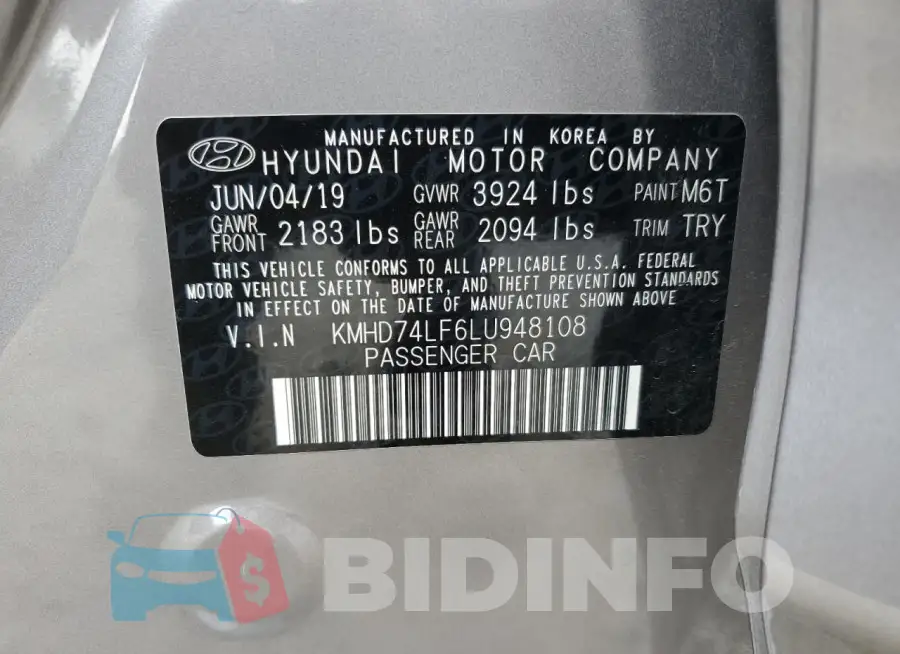 KMHD74LF6LU948108 Photo# 13