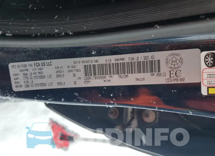 1C6SRFLT9KN542945 Photo# 12