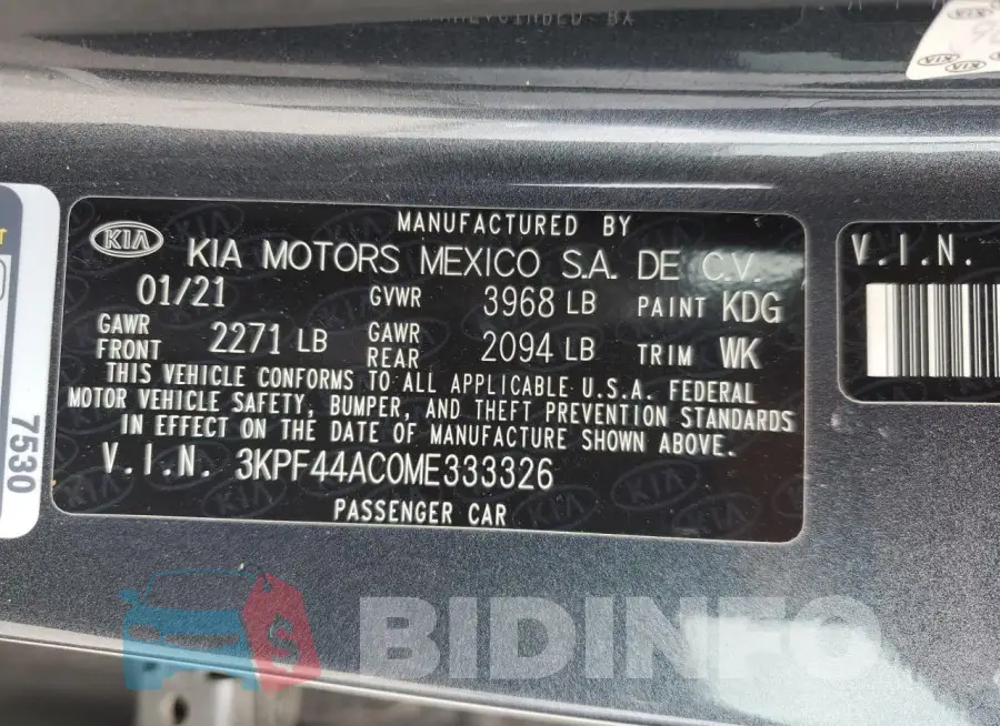 3KPF44AC0ME333326 Photo# 13