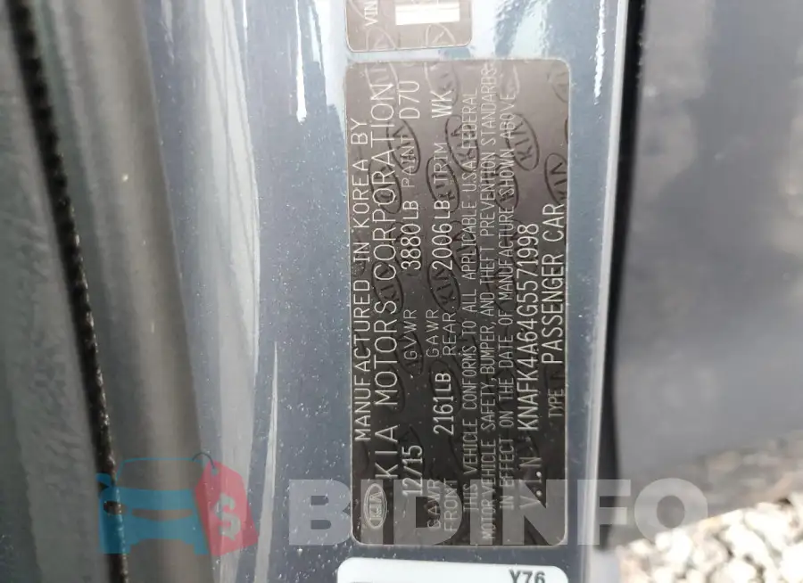 KNAFK4A64G5571998 Photo# 12