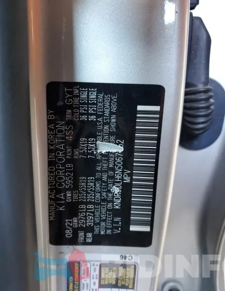 KNDRJDLH6N5067452 Photo# 13