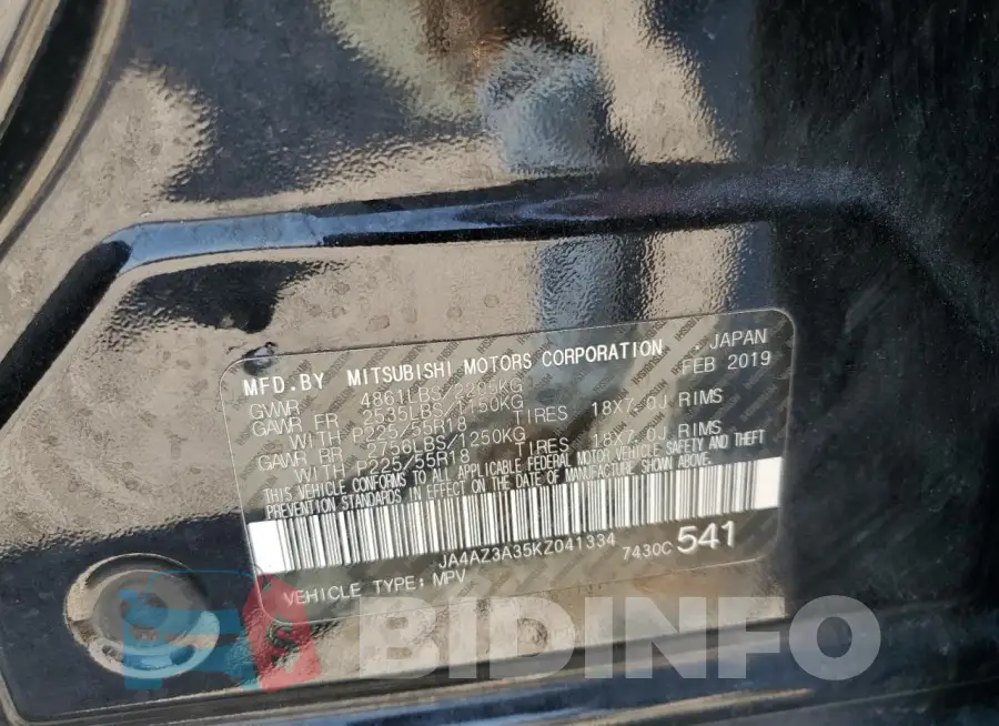 JA4AZ3A35KZ041334 Photo# 13