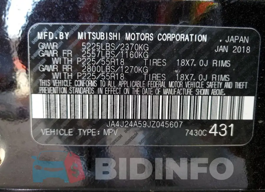 JA4J24A59JZ045607 Photo# 12
