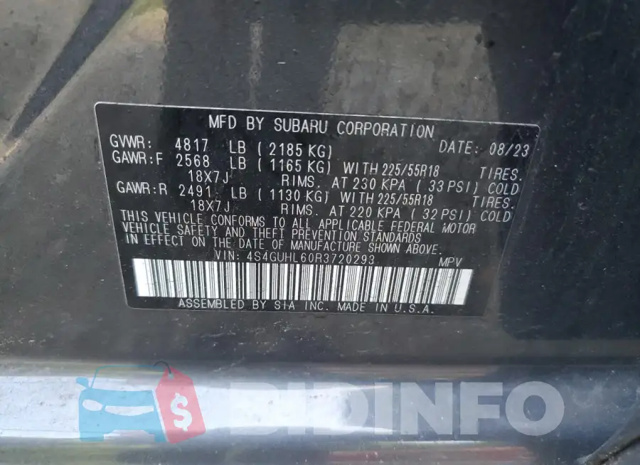4S4GUHL60R3720293 Photo# 12