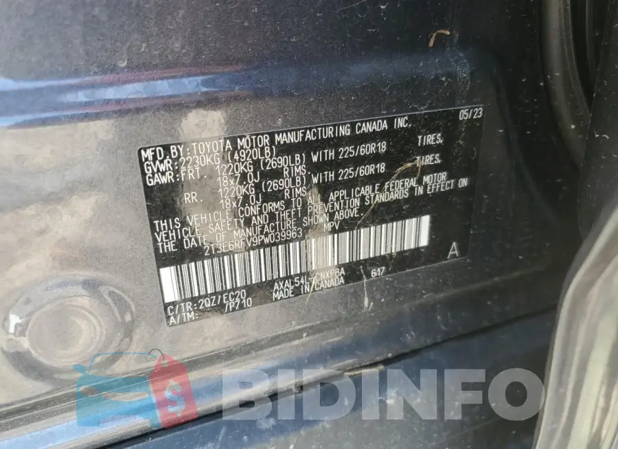 2T3E6RFV9PW039963 Photo# 13