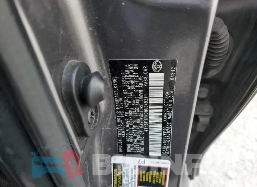 4T1BF1FK3HU349241 Photo# 12