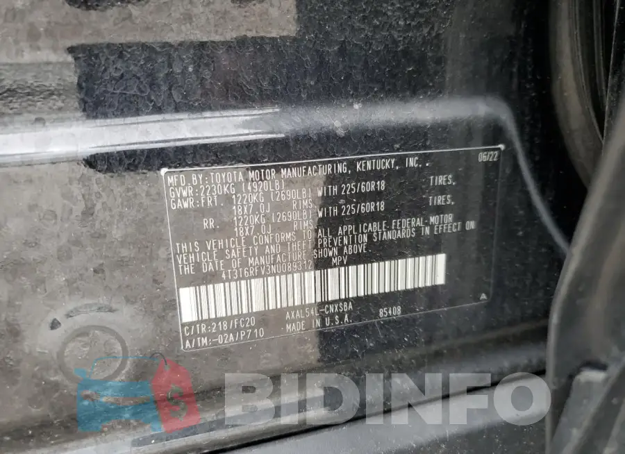 4T3T6RFV3NU089312 Photo# 13