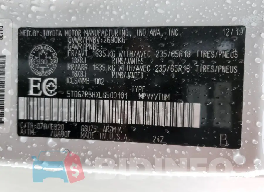 5TDGZRBHXLS500101 Photo# 13