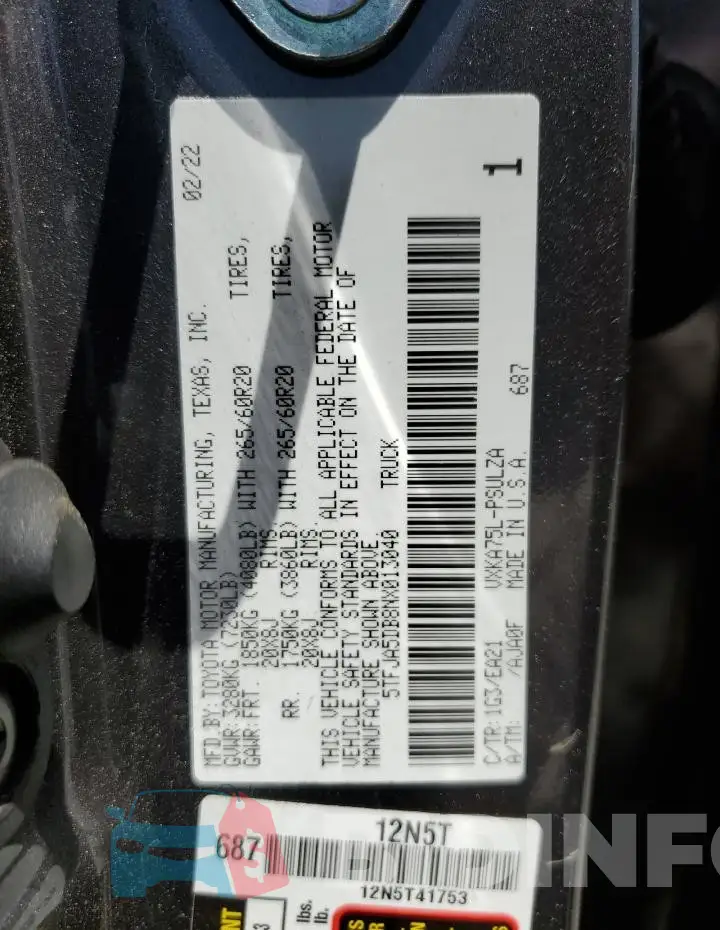 5TFJA5DB8NX013040 Photo# 13