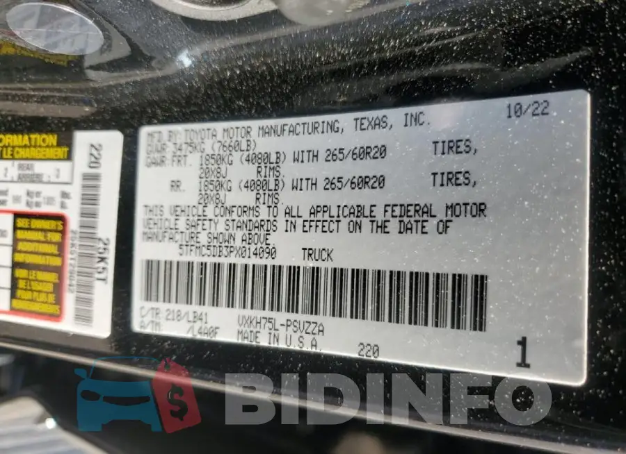 5TFMC5DB3PX014090 Photo# 12