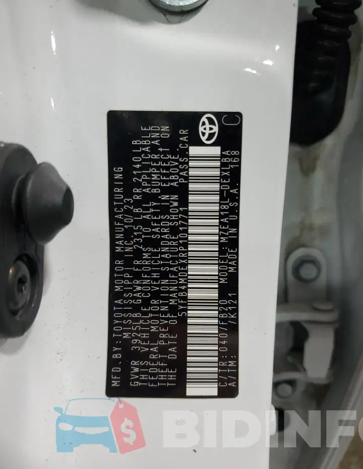 5YFB4MDEXRP101771 Photo# 13