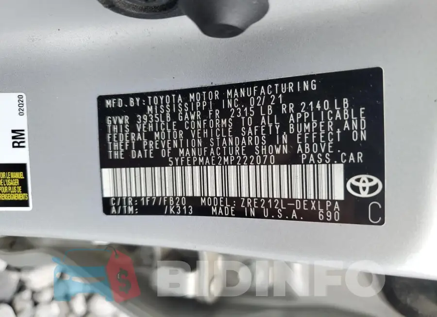 5YFEPMAE2MP222070 Photo# 12