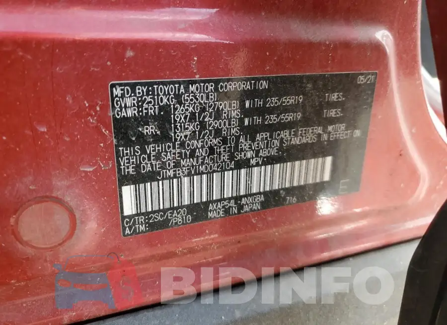 JTMFB3FV1MD042104 Photo# 12