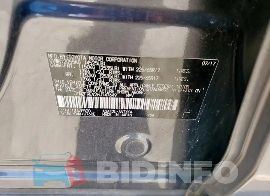 JTMZFREV2HJ147649 Photo# 13