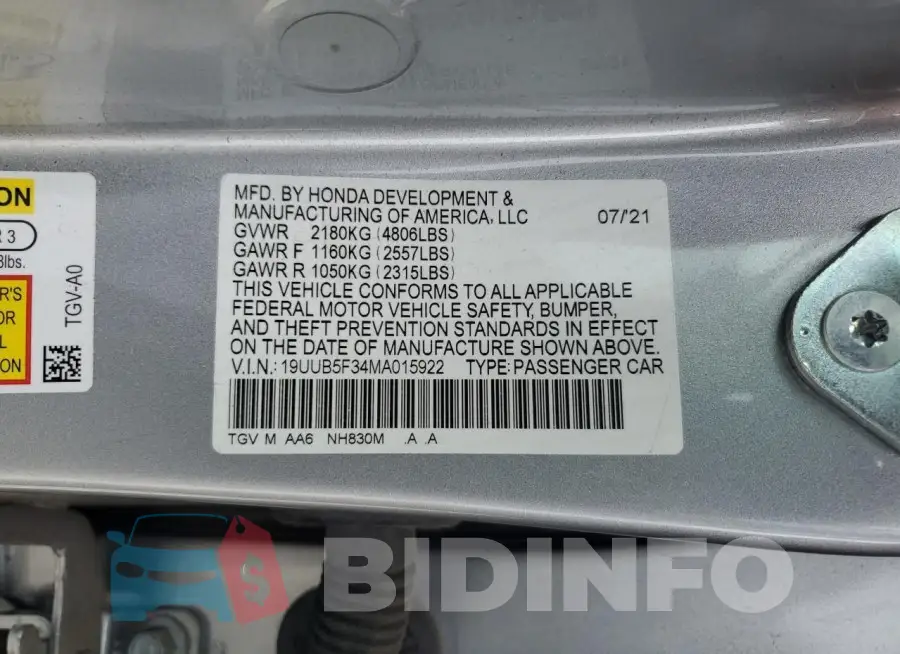 19UUB5F34MA015922 Photo# 13