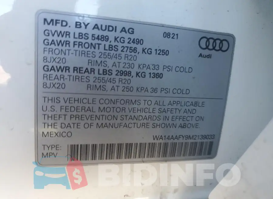 WA14AAFY9M2139033 Photo# 13
