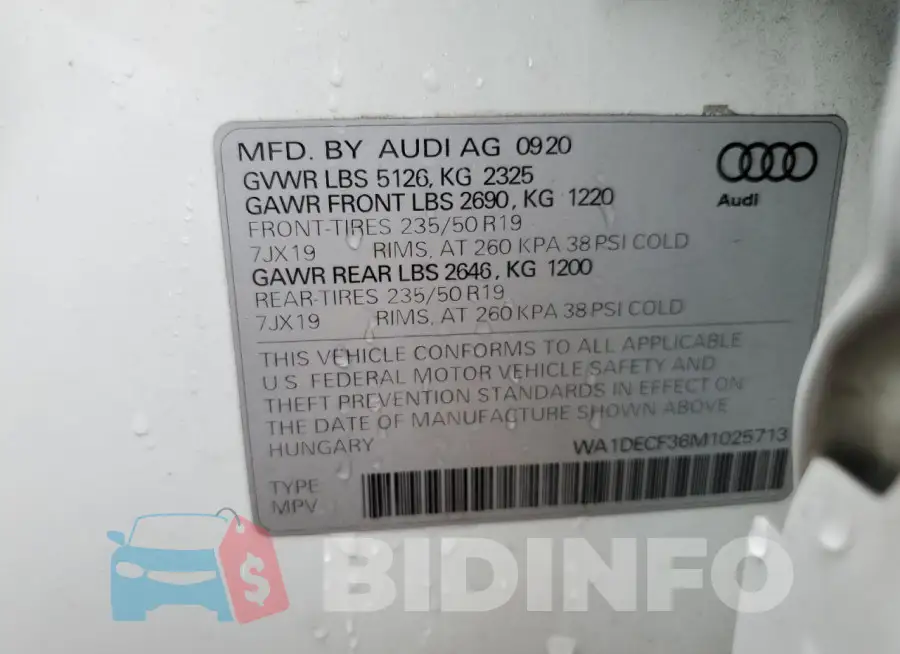 WA1DECF36M1025713 Photo# 14