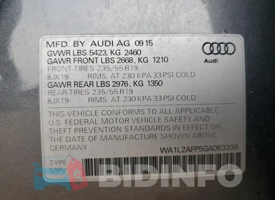 WA1L2AFP5GA053339 Photo# 12