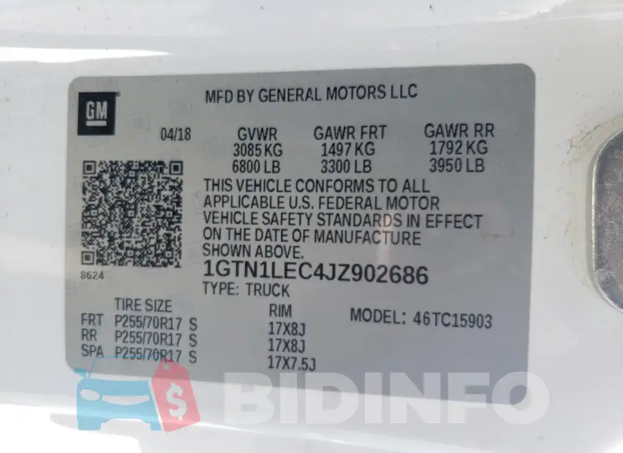 1GTN1LEC4JZ902686 Photo# 12