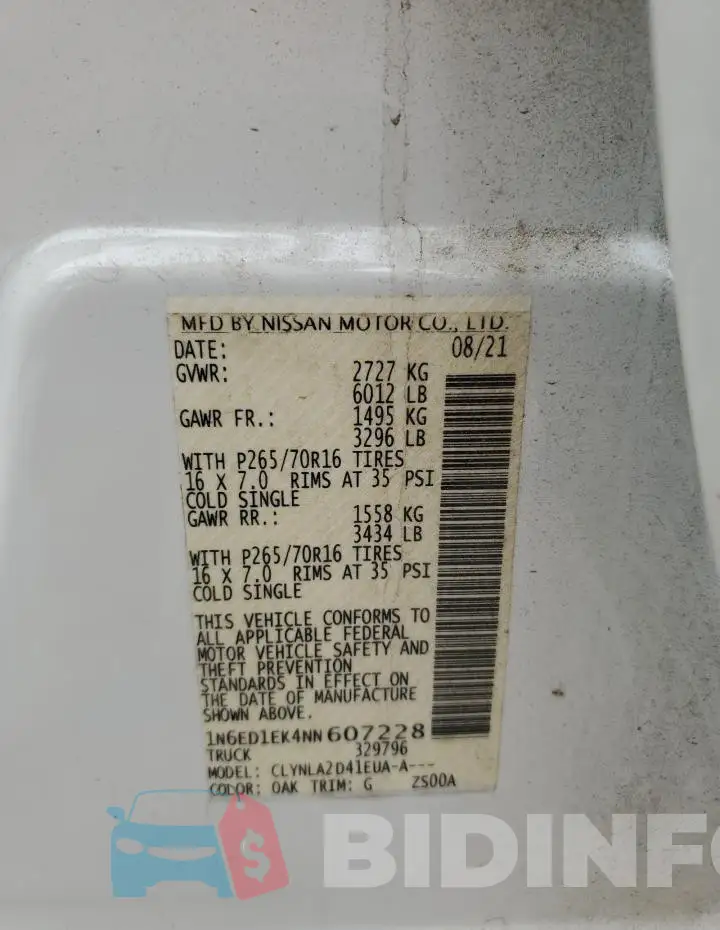 1N6ED1EK4NN607228 Photo# 12