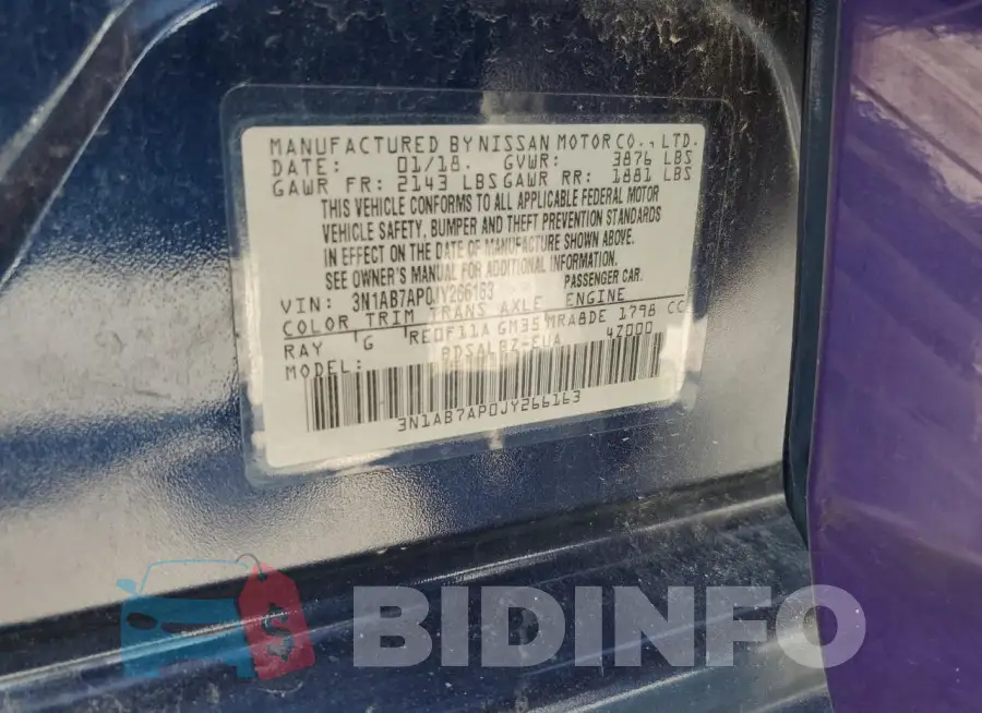 3N1AB7AP0JY266163 Photo# 12