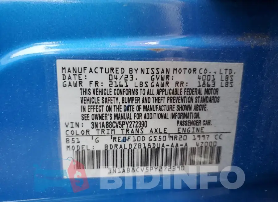 3N1AB8CV5PY272390 Photo# 12