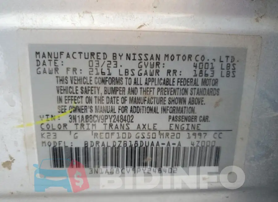 3N1AB8CV9PY248402 Photo# 12