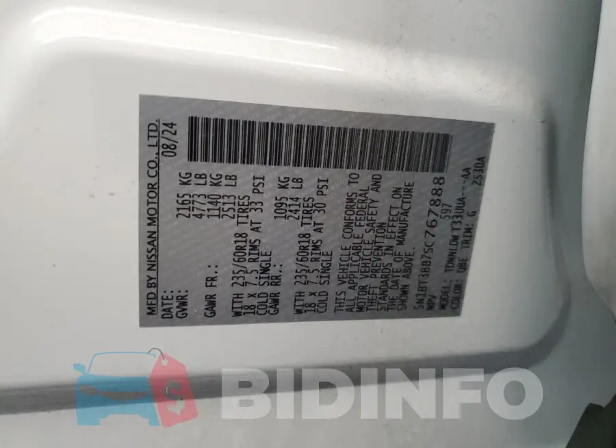 5N1BT3BB7SC767888 Photo# 13