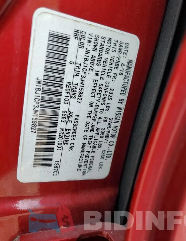JN1BJ1CP3JW159827 Photo# 12