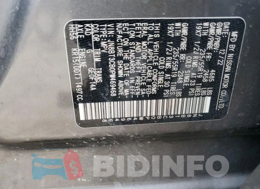 JN8BT3CB0PW469468 Photo# 13