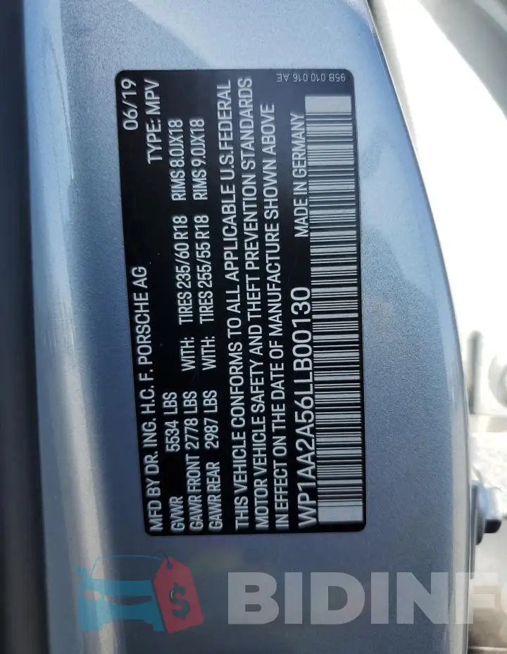 WP1AA2A56LLB00130 Photo# 14