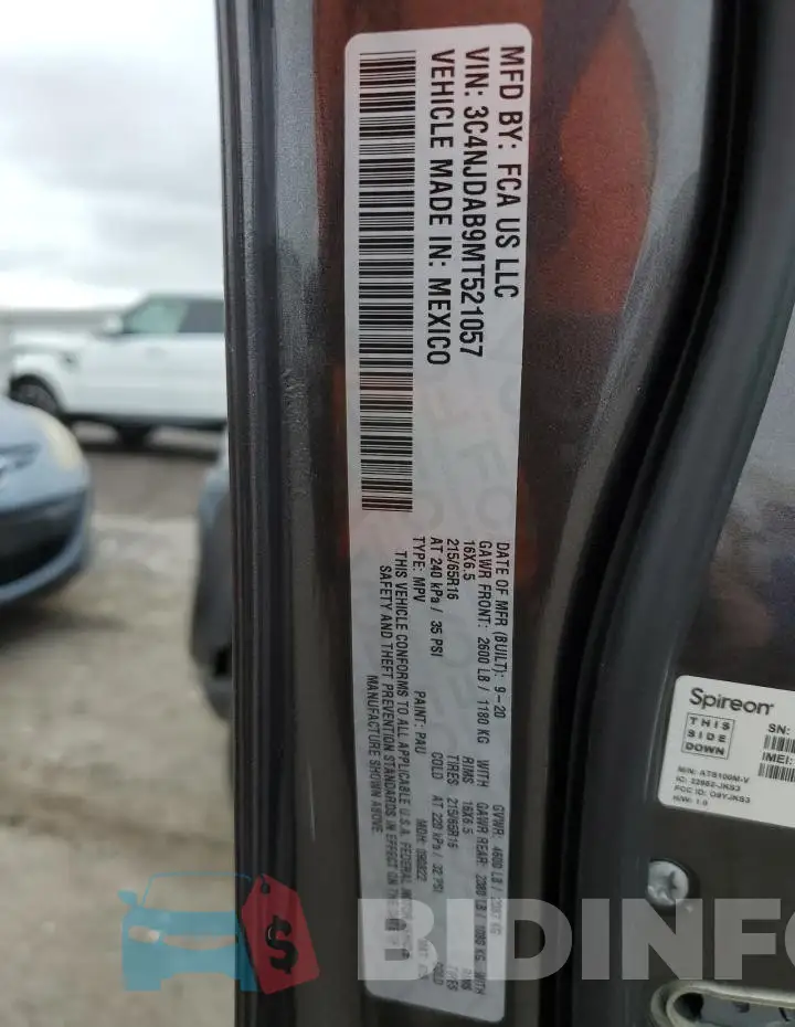 3C4NJDAB9MT521057 Photo# 13