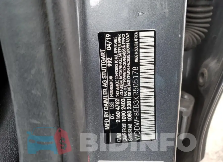 WDDWF8EB3KR505178 Photo# 12
