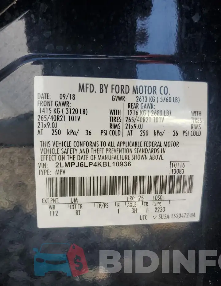 2LMPJ6LP4KBL10936 Photo# 13