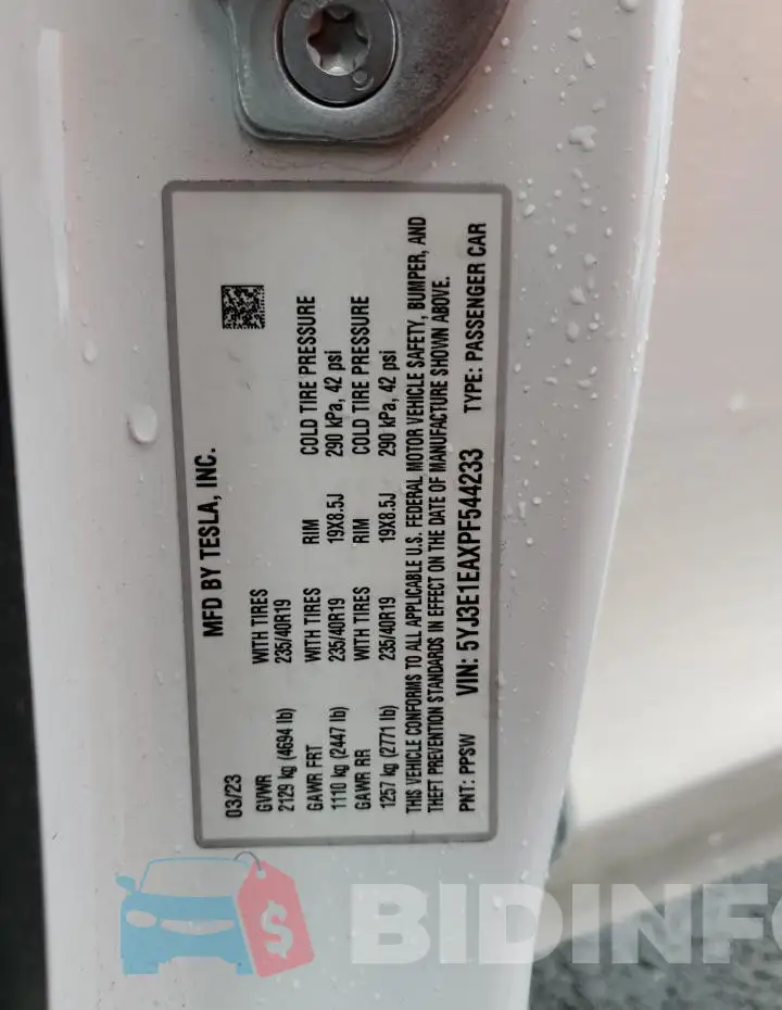 5YJ3E1EAXPF544233 Photo# 12