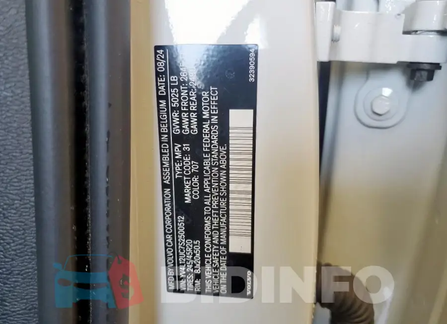 YV4L12UC7S2500512 Photo# 13