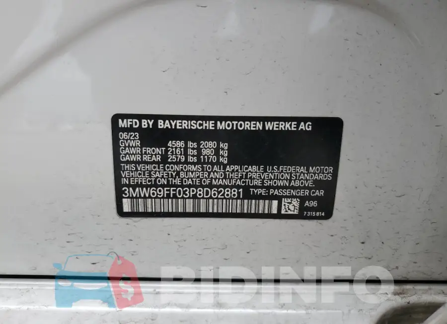 3MW69FF03P8D62881 Photo# 12