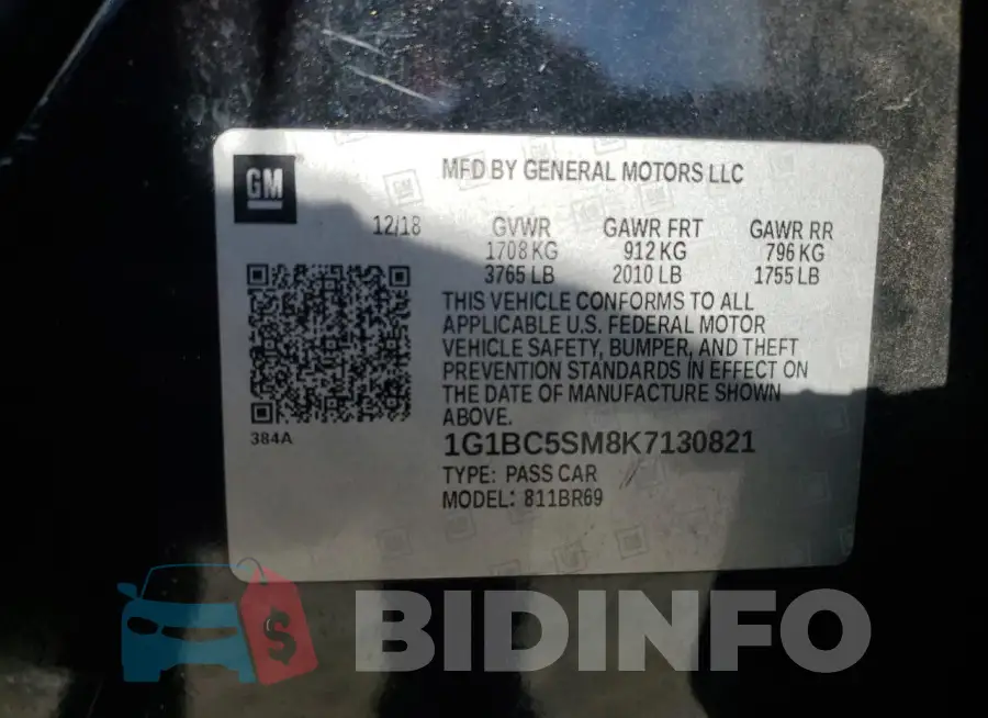 1G1BC5SM8K7130821 Photo# 13