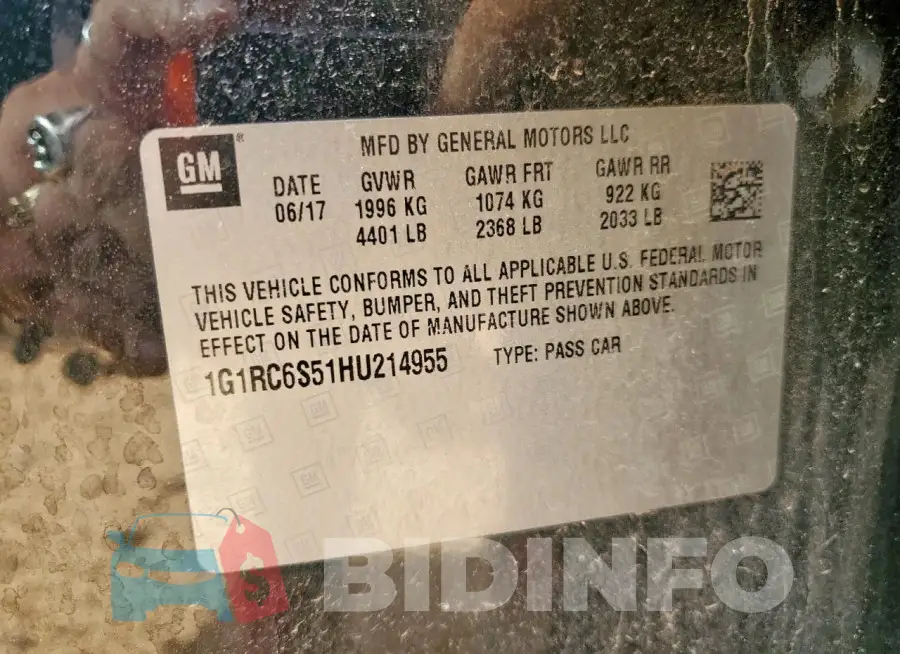 1G1RC6S51HU214955 Photo# 12