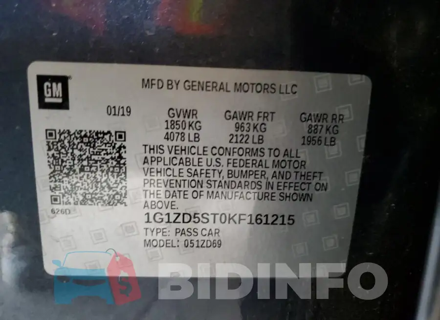 1G1ZD5ST0KF161215 Photo# 12