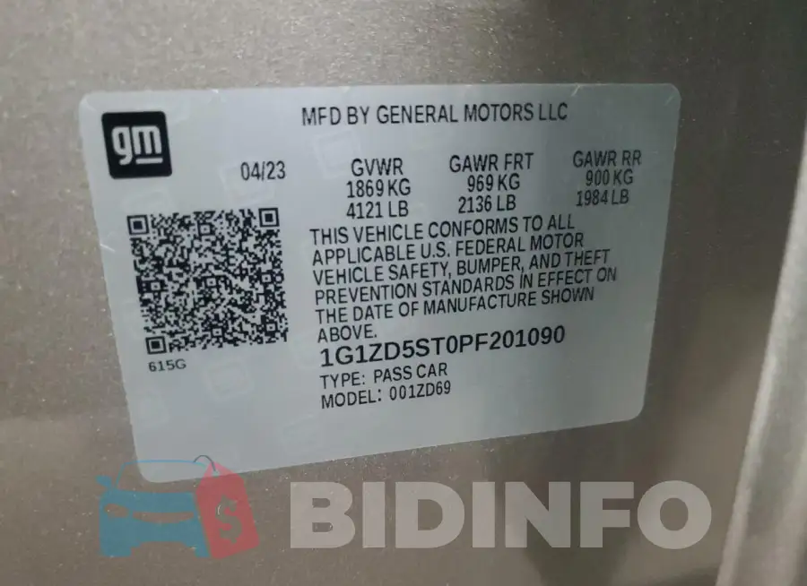 1G1ZD5ST0PF201090 Photo# 12
